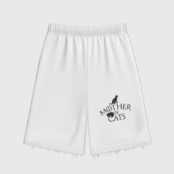 Женские шорты oversize футер хлопок Мать котов