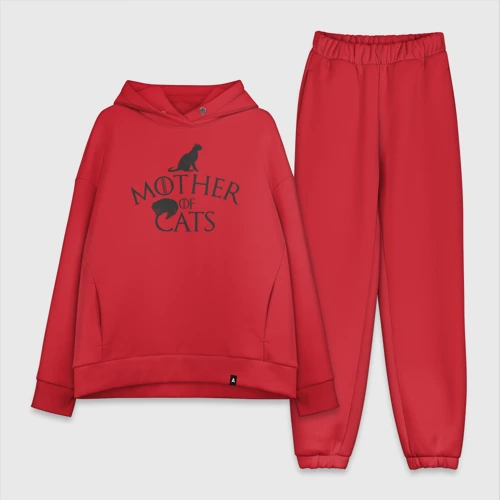 Женский костюм хлопок Oversize Мать котов