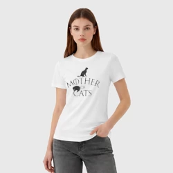 Женская футболка хлопок Мать котов - фото 2
