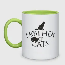 Кружка двухцветная Мать котов