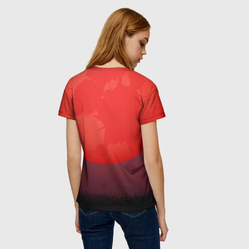 Женская футболка 3D с принтом Седьмой - Slipknot, вид сзади #2