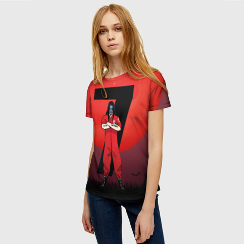 Женская футболка 3D с принтом Седьмой - Slipknot, фото на моделе #1