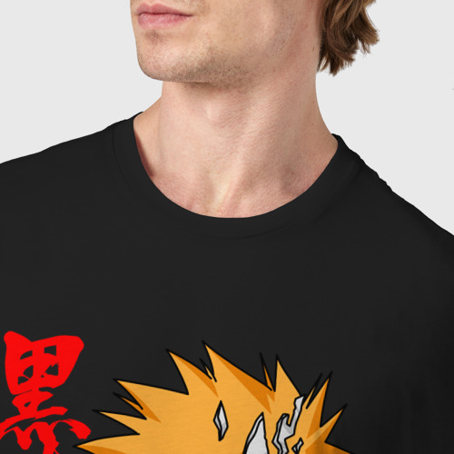 Мужская футболка хлопок Облик пустого - Ичиго Куросаки, цвет черный - фото 6