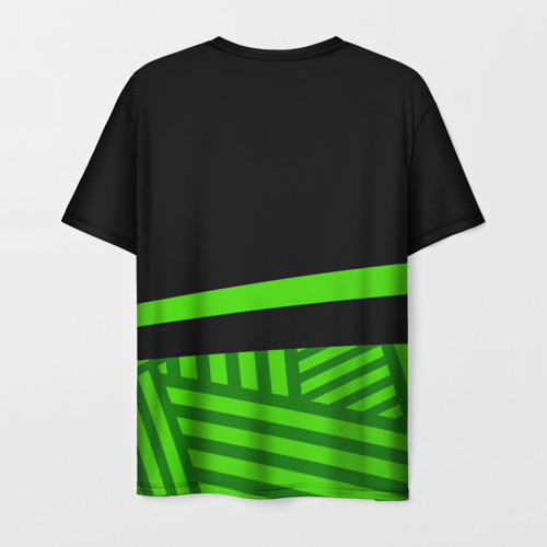 Мужская футболка 3D Slipknot dark green, цвет 3D печать - фото 2