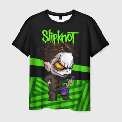 Мужская футболка 3D Slipknot dark green