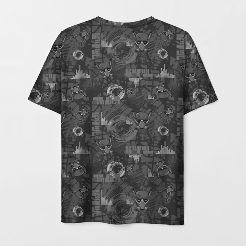 Мужская футболка 3D Slipknot серый абстрактный  фон, цвет 3D печать - фото 2