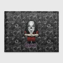 Обложка для студенческого билета Slipknot серый абстрактный  фон