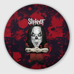 Круглый коврик для мышки Slipknot   dark red