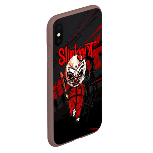 Чехол для iPhone XS Max матовый с принтом Slipknot bloody, вид сбоку #3
