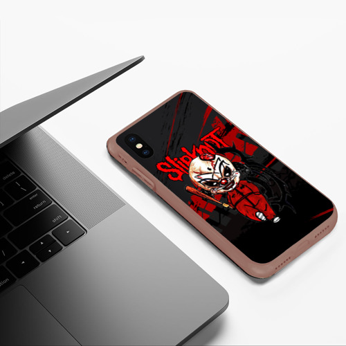 Чехол для iPhone XS Max матовый с принтом Slipknot bloody, фото #5