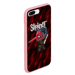 Чехол для iPhone 7Plus/8 Plus матовый Slipknot красные молнии - фото 2