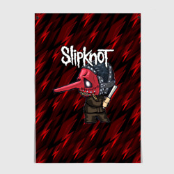 Постер Slipknot красные молнии