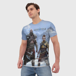 Мужская футболка 3D God of war ragnarok - фото 2