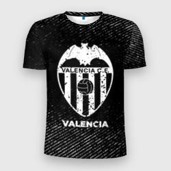 Мужская футболка 3D Slim Valencia с потертостями на темном фоне