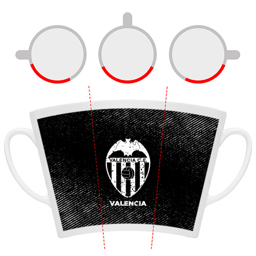 Кружка Латте Valencia с потертостями на темном фоне - фото 6