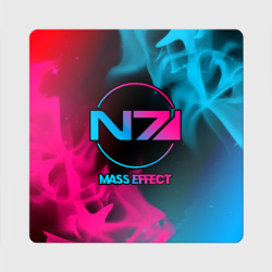 Магнит виниловый Квадрат Mass Effect - neon gradient