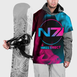 Накидка на куртку 3D Mass Effect - neon gradient