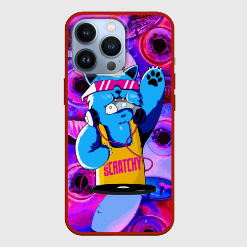 Чехол для iPhone 13 Pro DJ Scratchy in Pink glasses, цвет красный