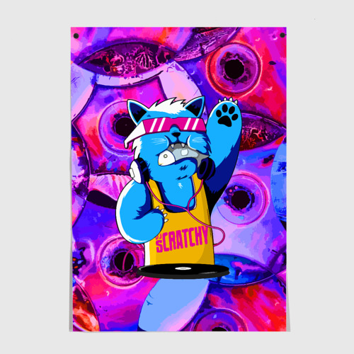 Постер DJ Scratchy in Pink glasses