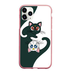Чехол для iPhone 11 Pro Max матовый Луна и Артемис инь-янь