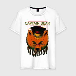 Медведь капитан с бородой – Мужская футболка хлопок с принтом купить со скидкой в -20%