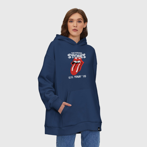 Худи SuperOversize хлопок The Rolling Stones 78, цвет темно-синий - фото 4