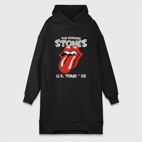 Платье-худи хлопок The Rolling Stones 78, цвет черный