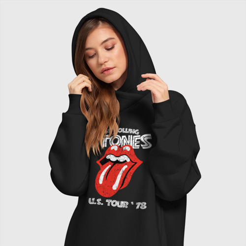 Платье-худи хлопок The Rolling Stones 78, цвет черный - фото 3