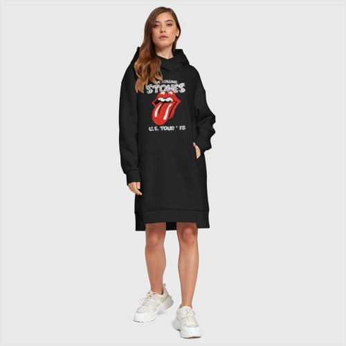 Платье-худи хлопок The Rolling Stones 78, цвет черный - фото 5