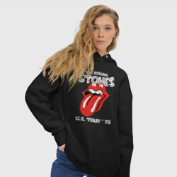 Женское худи Oversize хлопок The Rolling Stones 78 - фото 2