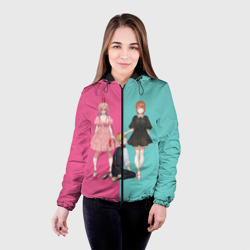 Женская куртка 3D Пауэр и Макима с Дэндзи на поводке - фото 2