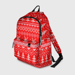Рюкзак 3D Рождественский красный свитер с оленями