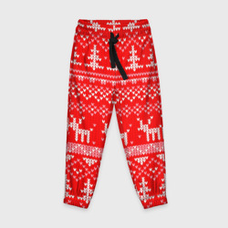 Детские брюки 3D Рождественский красный свитер с оленями