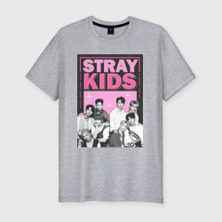Мужская футболка хлопок Slim Stray Kids boy band