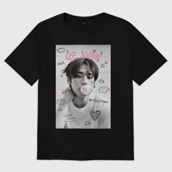 Женская футболка хлопок Oversize Lee Know Stray Kids