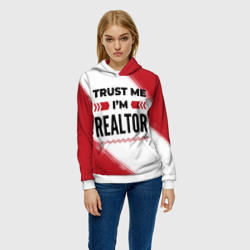 Женская толстовка 3D Trust me I'm realtor white - фото 2