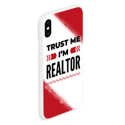 Чехол для iPhone XS Max матовый Trust me I'm realtor white - фото 2