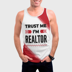 Мужская майка 3D Trust me I'm realtor white - фото 2