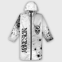 Мужской дождевик 3D Maneskin и рок символ на светлом фоне