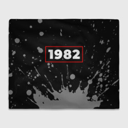 Плед 3D 1982 - в красной рамке на темном