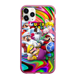 Чехол для iPhone 11 Pro матовый Super Mario - Gaming aesthetics - Collage