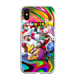 Чехол для iPhone XS Max матовый Super Mario - Gaming aesthetics - Collage