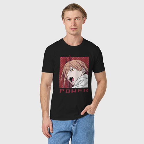 Мужская футболка хлопок Охотница Пауэр, цвет черный - фото 3