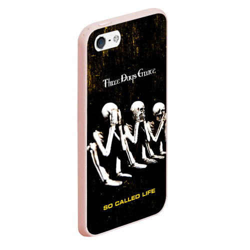 Чехол для iPhone 5/5S матовый So Called Life - Three Days Grace, цвет светло-розовый - фото 3