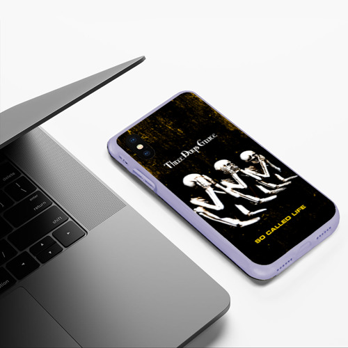 Чехол для iPhone XS Max матовый So Called Life - Three Days Grace, цвет светло-сиреневый - фото 5