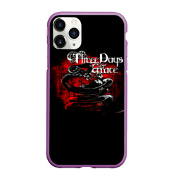 Чехол для iPhone 11 Pro Max матовый Three Days Grace змея и ворон