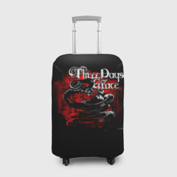 Чехол для чемодана 3D Three Days Grace змея и ворон