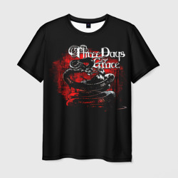 Мужская футболка 3D Three Days Grace змея и ворон