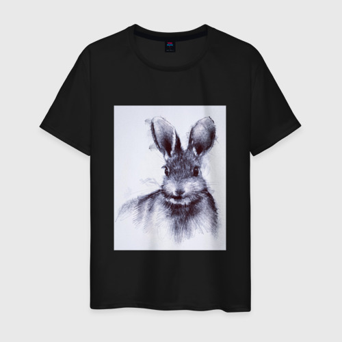 Мужская футболка хлопок Rabbit symbol 2023, цвет черный