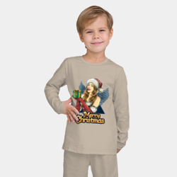 Детская пижама с лонгсливом хлопок Снегурочка с подарком - фото 2
